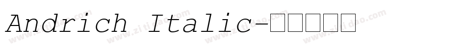 Andrich Italic字体转换